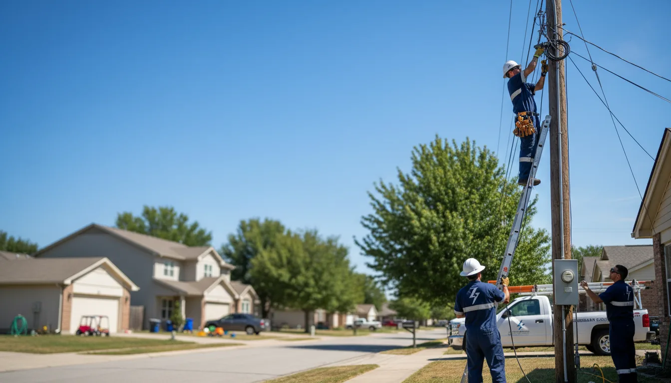 Residential electrician providing installation services in Santa Rosa, TX